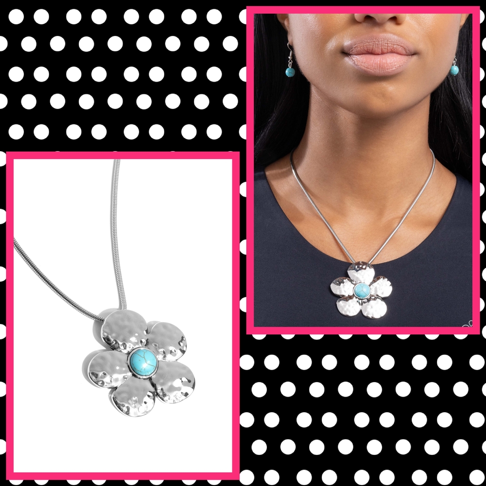 2/$10 Paparazzi Tasteful Texture - Blue Necklace